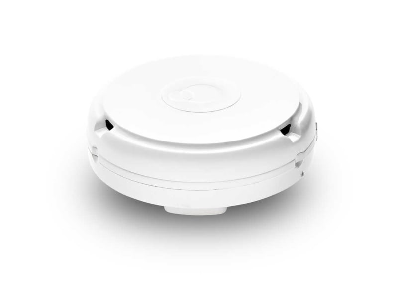 LK läckagedetektor CubicDetector framifrån — vit WiFi-larmfunktion