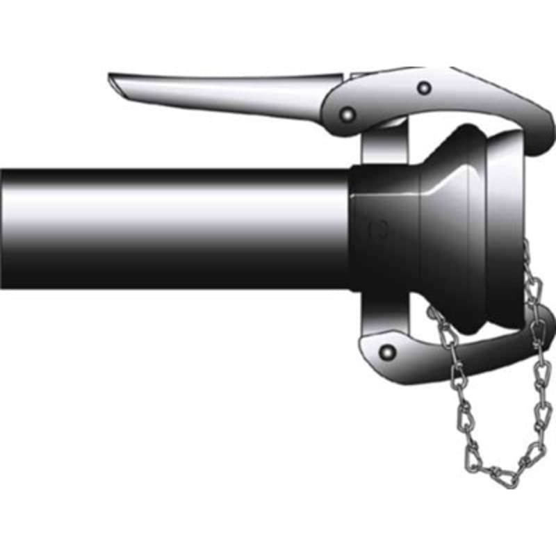 Wavin slamsugningskoppling DN80 — framifrån med lock och kedja