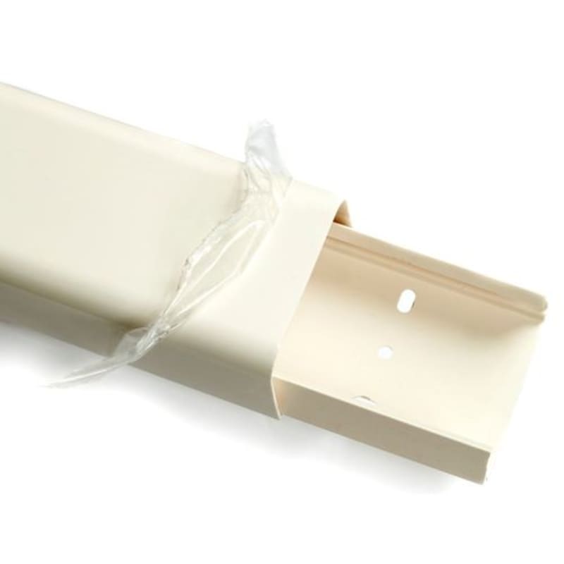 ALTECH Kanal Film Täckkanal — framifrån visar vit PVC-kanal 60x45mm