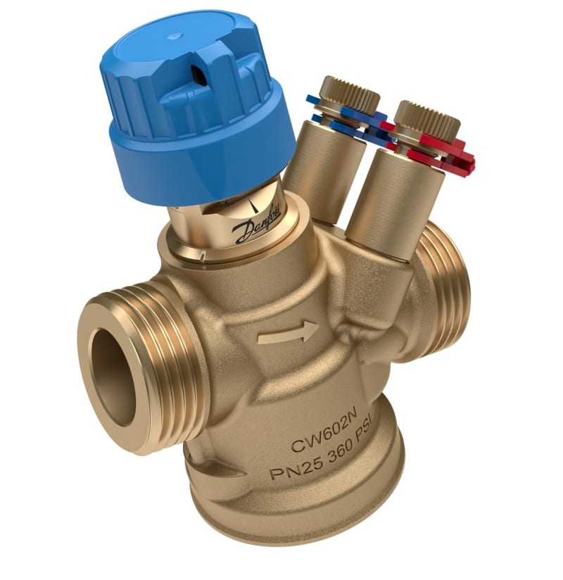 Danfoss styrventil AB-QM DN15 automatisk flödesbegränsare framifrån