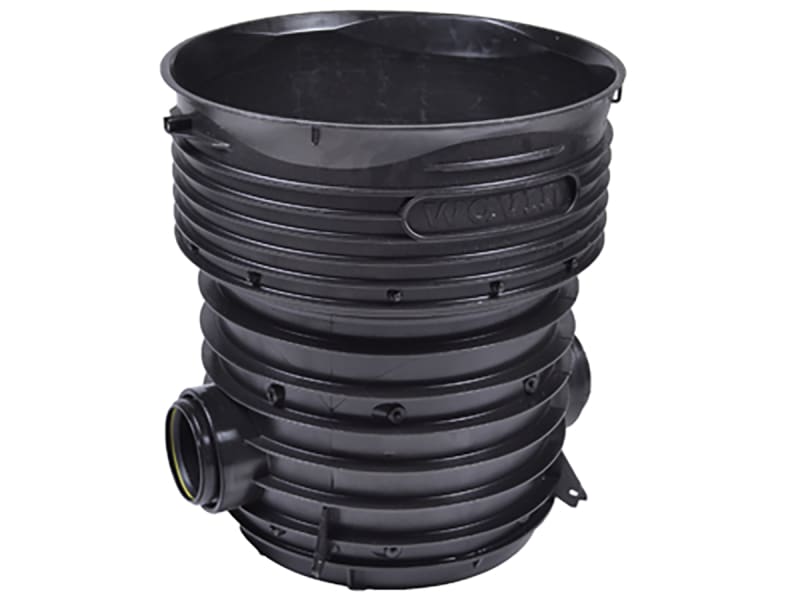 TEGERA Brunn 425X200 DN200 svart PP — framifrån