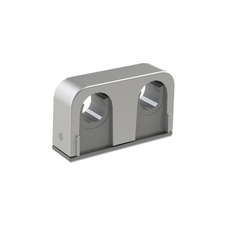 Faluplast AB Rörklammer 2 Matt Krom — framifrån