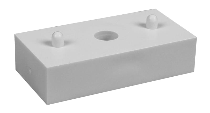 Faluplast distanskloss vit 10mm — framifrån
