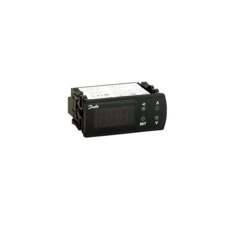Danfoss ERC Temperaturregulator 230V — framifrån med display, RSK K4411551