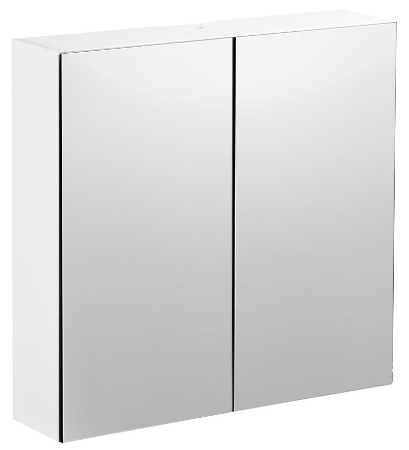 Alterna SPEGELSKÅP / BADRUMSSKÅP BASIC 60 CM KOMPAKTLAMINAT UTAN ELUTTAG Vit RSK 8948034 bild 1