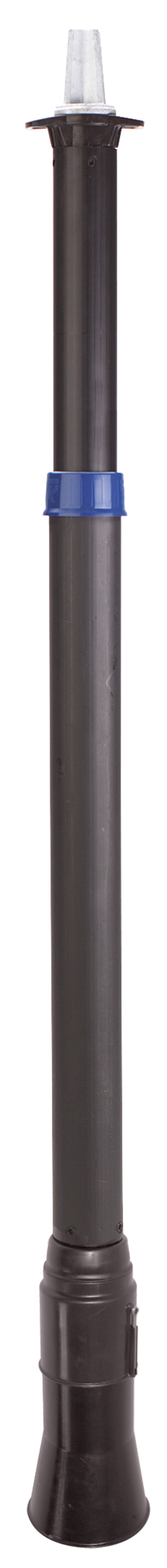 AVK teleskopgarnityr rostfritt — framifrån med utdragen längd