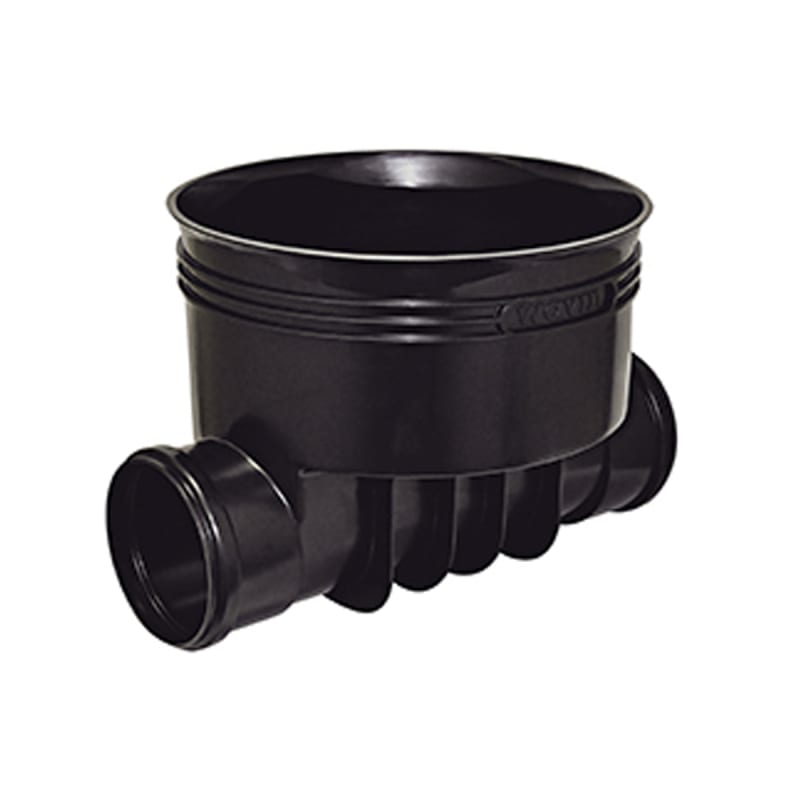 BASIC 400 Tillsynsbrunn 400mm - svart PP-plast för markavlopp