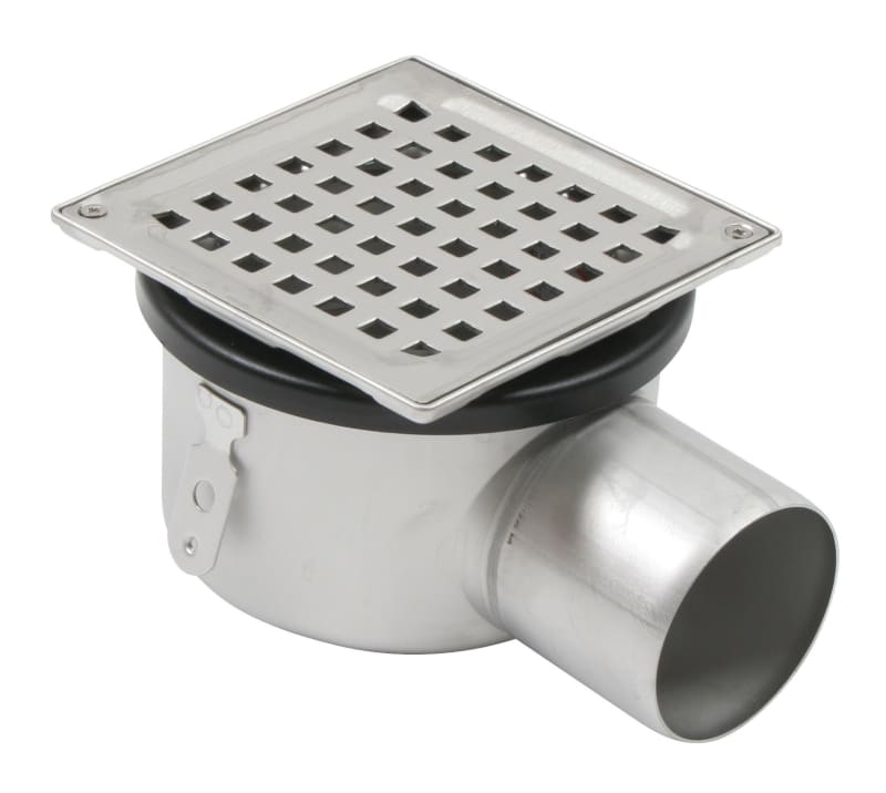 Blücher Drain 205-75S Spygatt - rostfritt stål med sidoutlopp 150x75