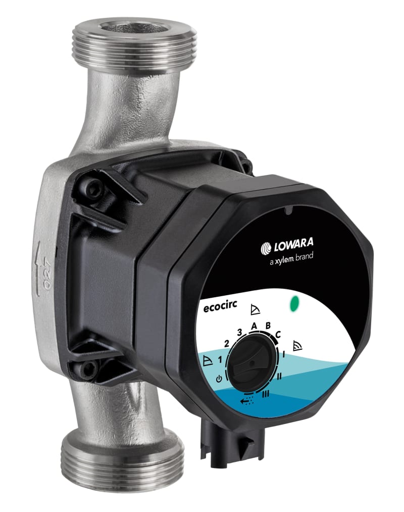 Lowara ecocirc M 25-6/180 N tappvarmvattenpump framifrån
