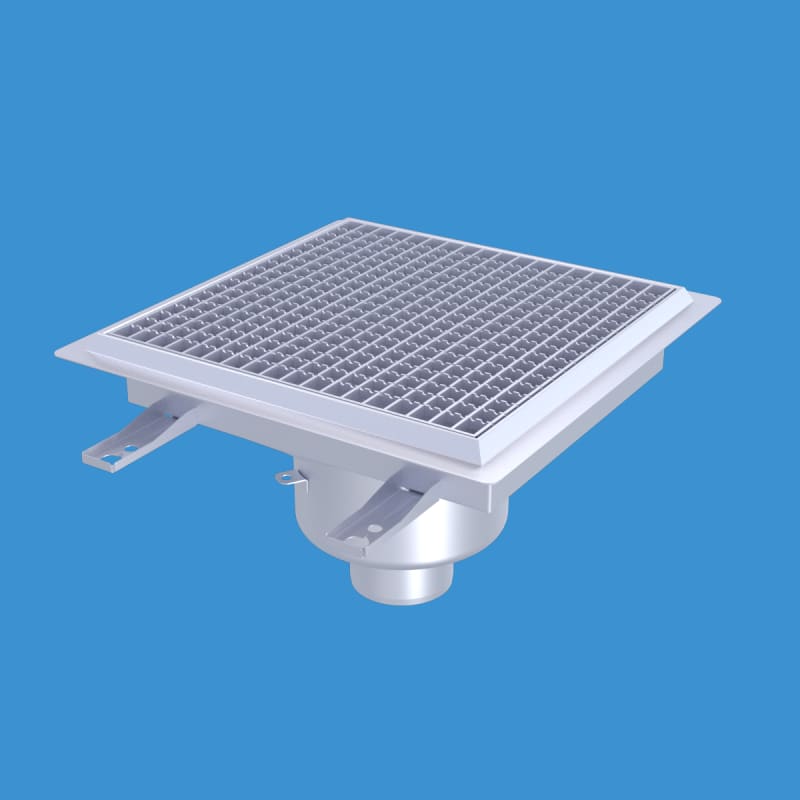 GOLVBRUNN FURO 113 110 MM 400X400 MM (LXB) BOTTENUTLOPP VIDHÄFTNINGSFLÄNS FÖR MASSA Rostfri RSK 7119996 bild 1