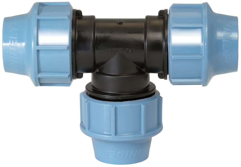 Altech T-Koppling 32 3Klämring PP Ljusblå/Svart RSK 2510858, RSK 2510858