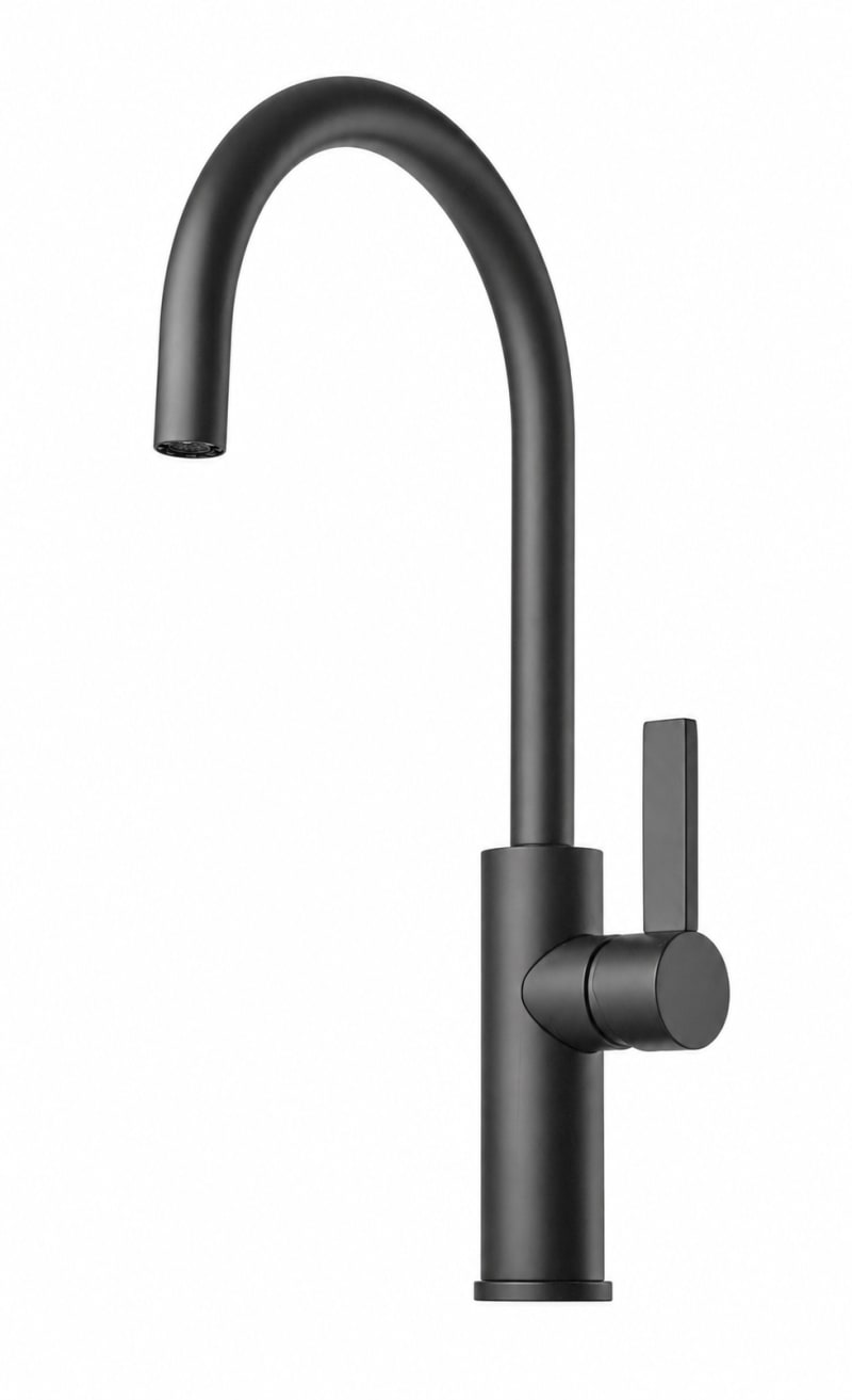 Tapwell ARM180 köksblandare — framifrån med svängbar pip