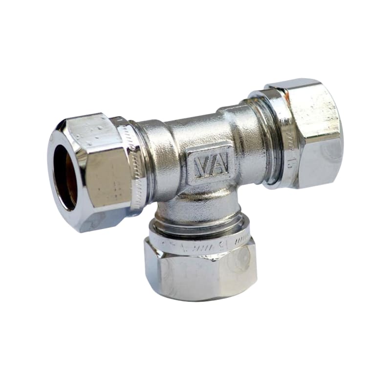 T-KOPPLING 12 MM 3KLÄMRING KROM VATETTE RSK 1948231, RSK 1948231
