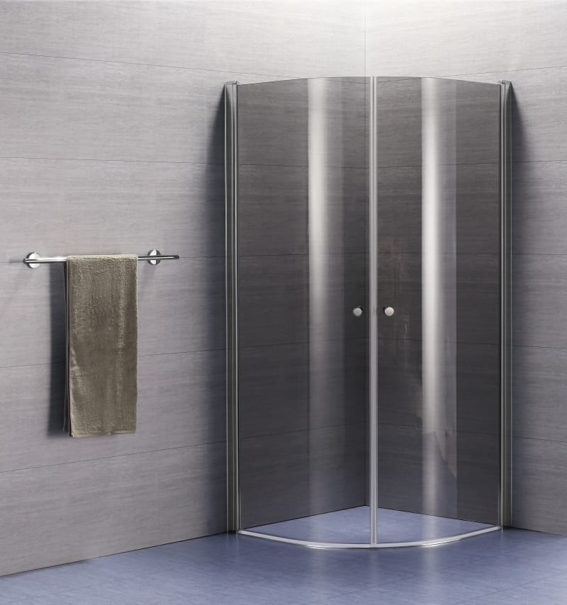 Alterna Lusso Duschhörna Svängd 80x90 Gråton RSK 7333797, RSK 7333797