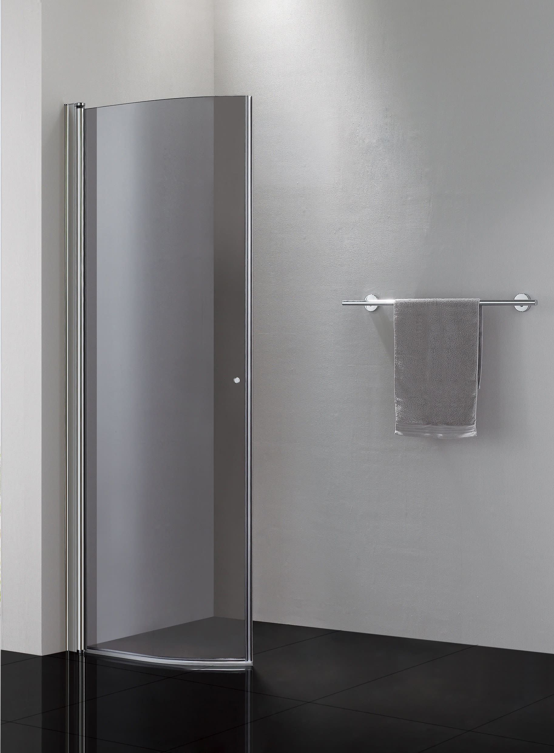 Alterna Picto Rund 80 Vändbar Duschdörr Grått Härdat Glas 1950 mm - RSK 7390950