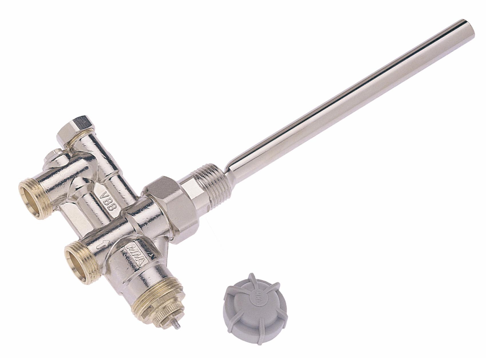 MMA Radiatorventil G15 x M22 Förnicklad Mässing - RSK 4806317