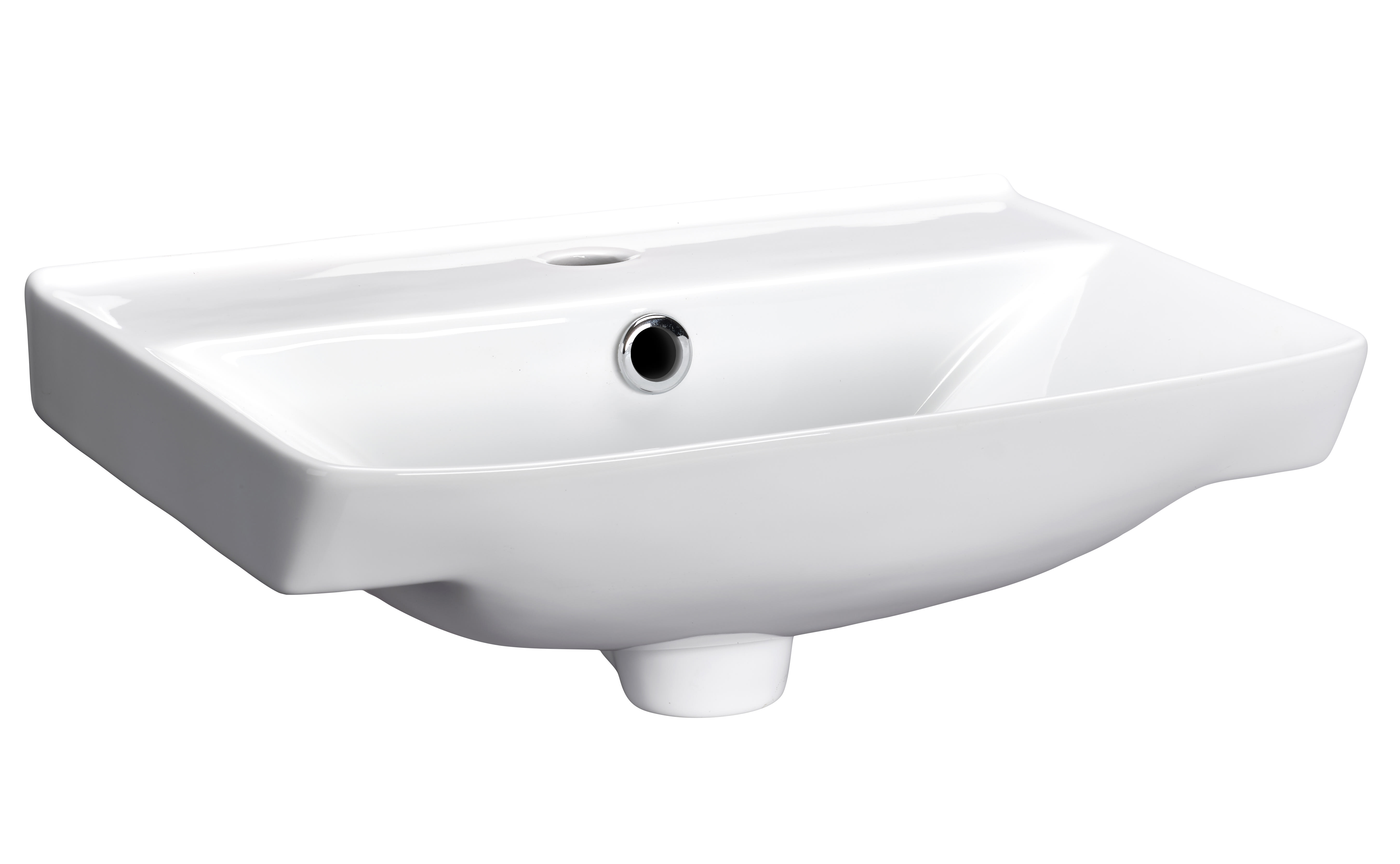 Alterna Picto Tvättställ 48 cm Vit - Porslin Konsol/Bultmontage - RSK 7550931