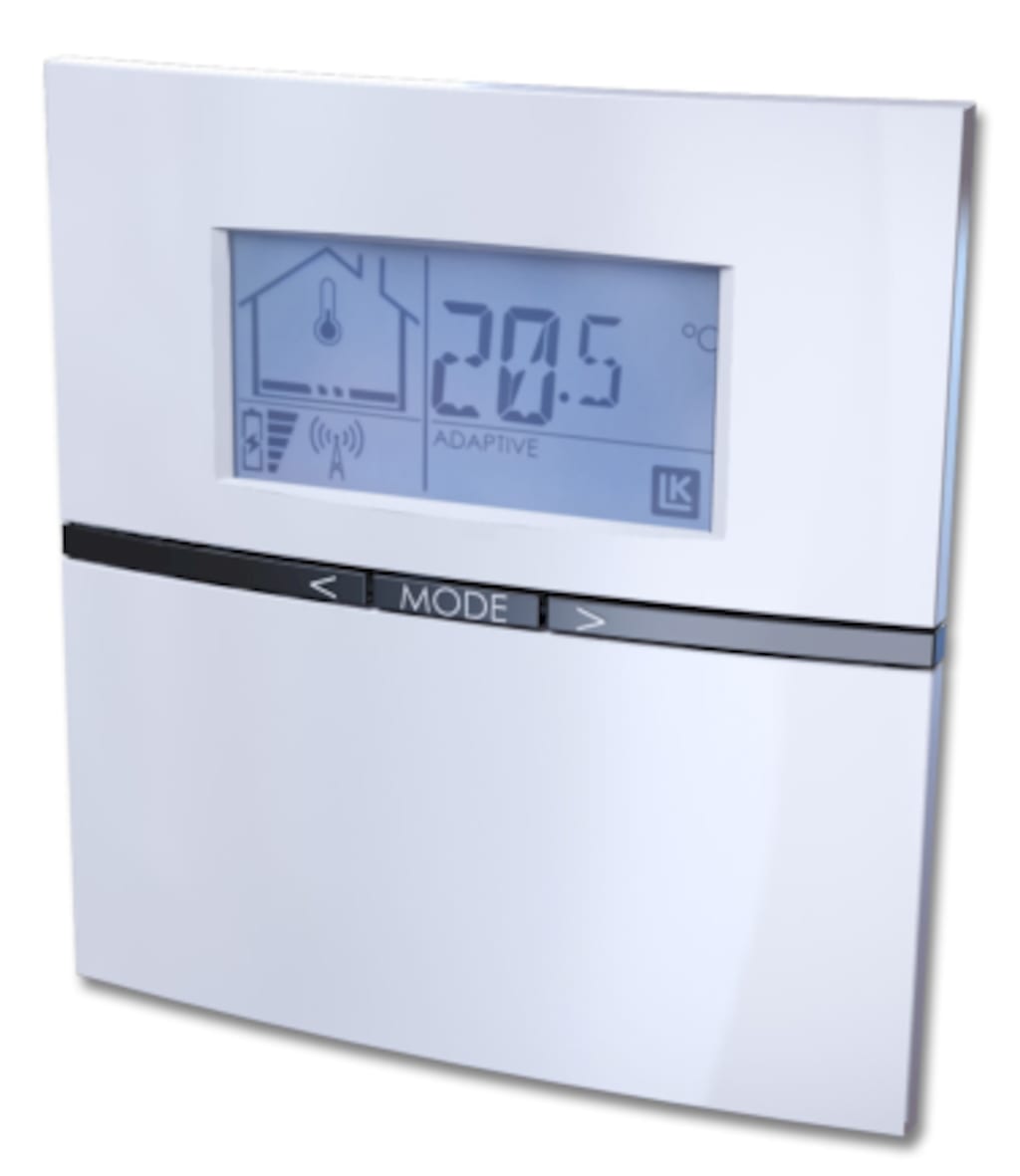 LK ICS-RF Termostat Bakgrundsbelyst Vit 100x100x20mm - RSK 2417302