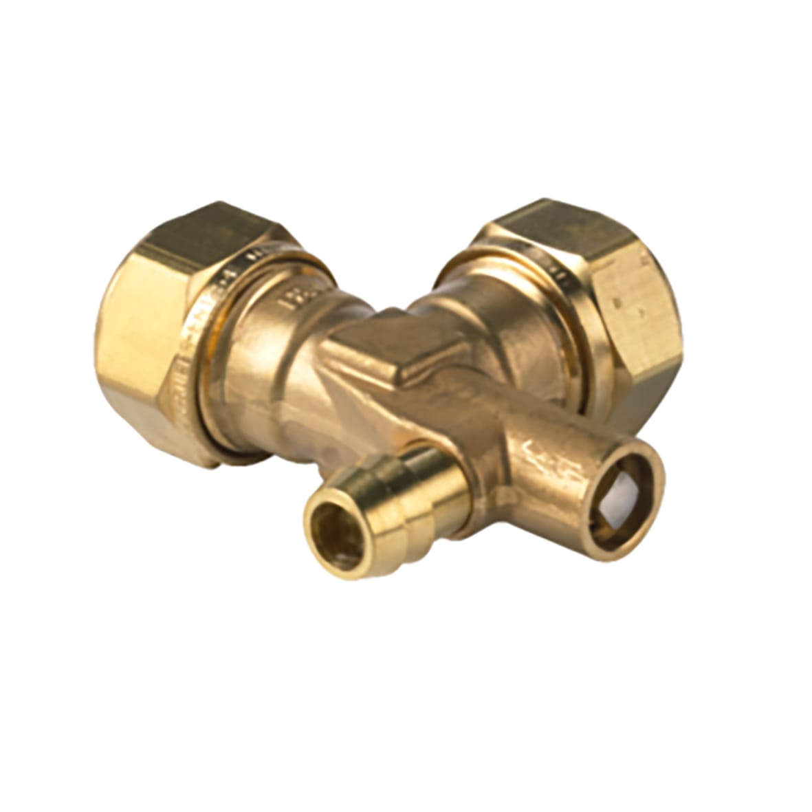 VSH Super S1256 Vinkelkoppling 15mm x 90° med avtappning, mässing