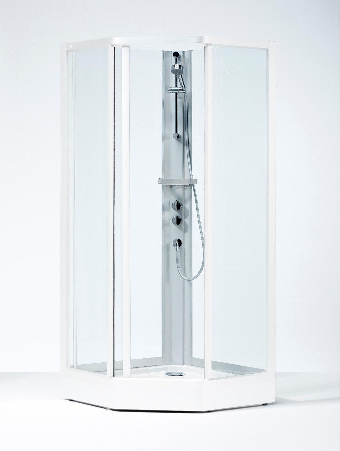 Ifö Solid SKP V 99 - Duschkar Vit Aluminium 90x90 cm | Badrum Duschkar | RSK 7394231