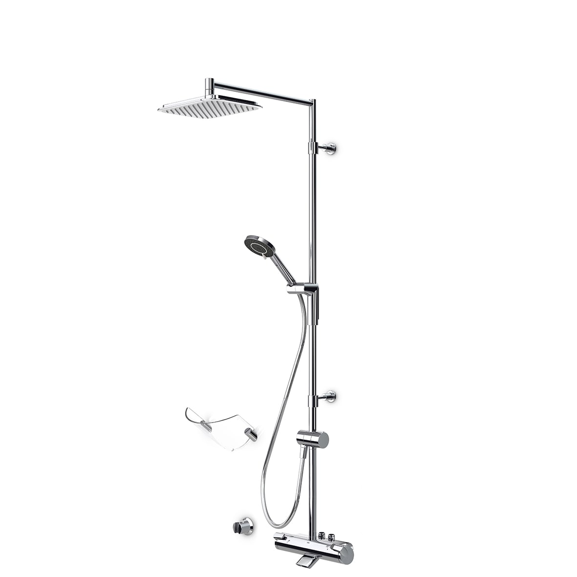 Oras Optima Rain 7153 Takduschset Ovanpåliggande rör 40cc Krom - Duschsystem - RSK 8343769