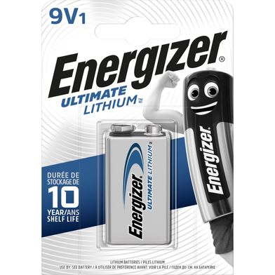Energizer Ultimate Lithium 9V Batteri - 20 års livslängd - 910996
