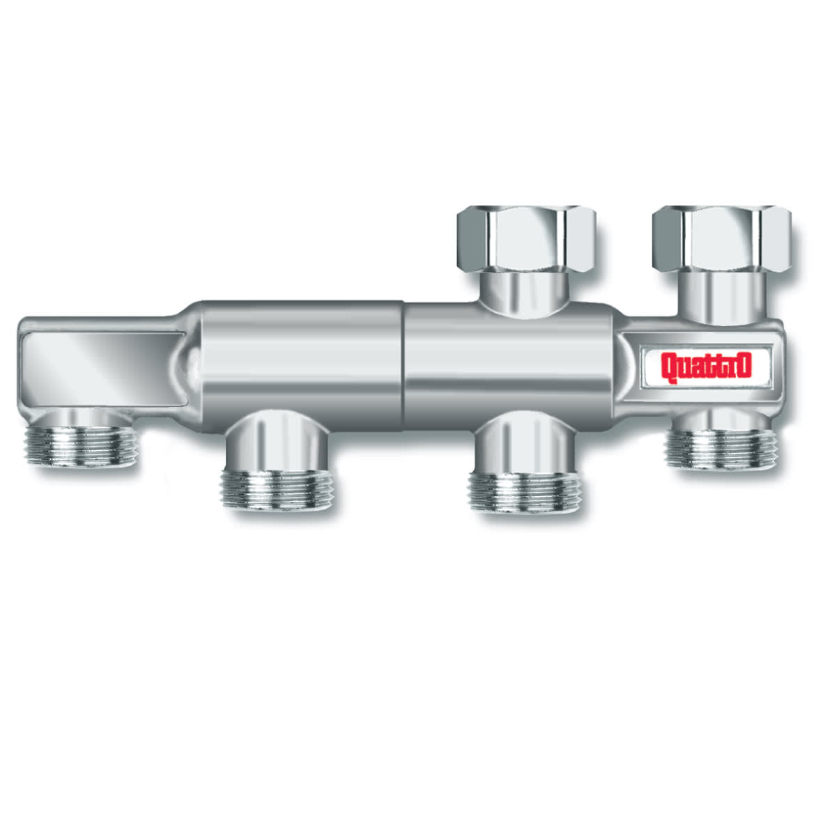 Thermopanel Quattrofördelare M22x1,5 Förnicklad Mässing - RSK 6606039