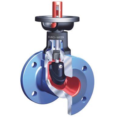 ARI-ARMATUREN Gjutjärns Kilslidsventil 80 PN6 +120°C - Tysk Ventil - 860103