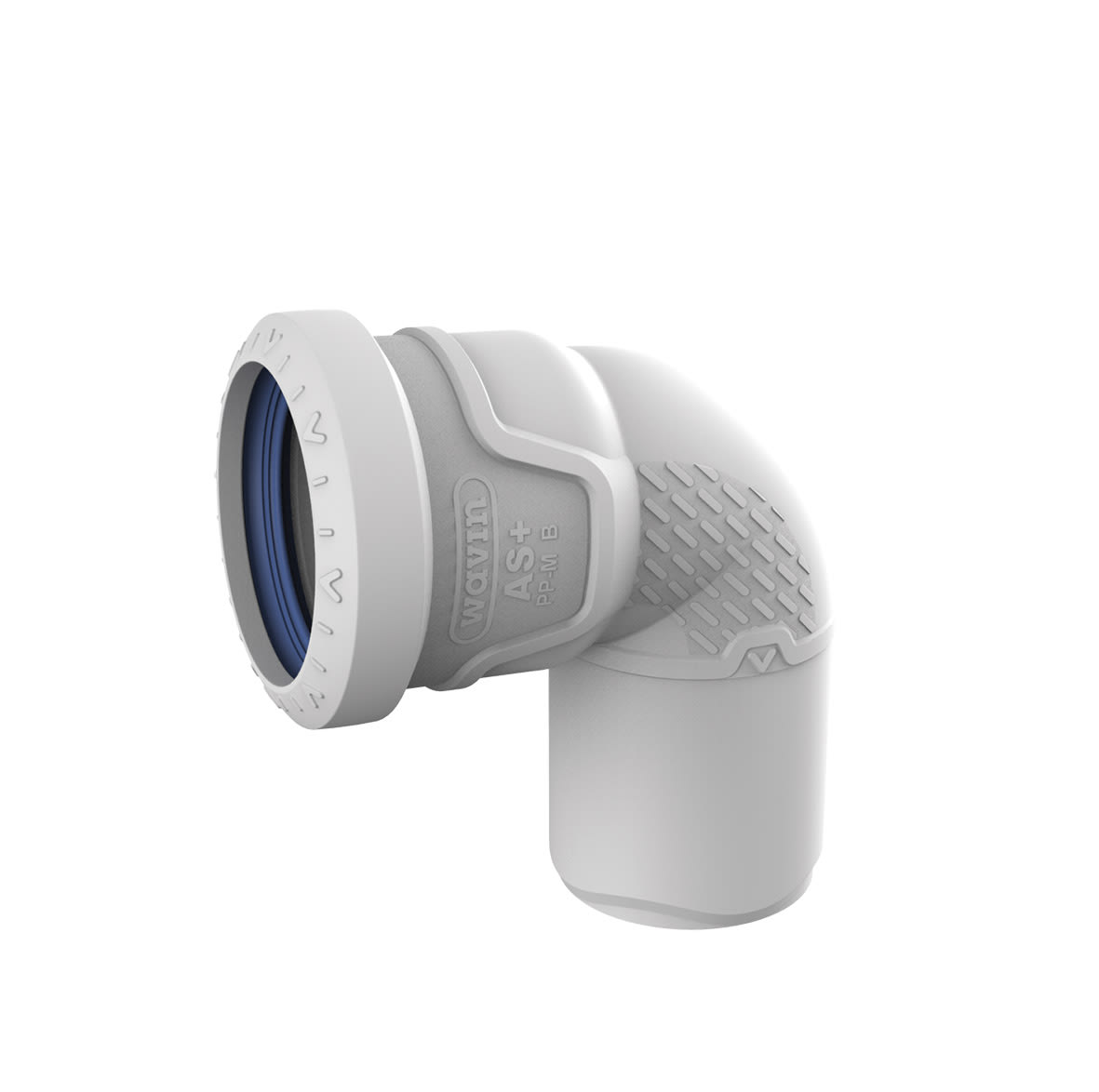 AS+ Avloppskoppling 90° 109x161x152mm - Ljuddämpande - RSK 2749782