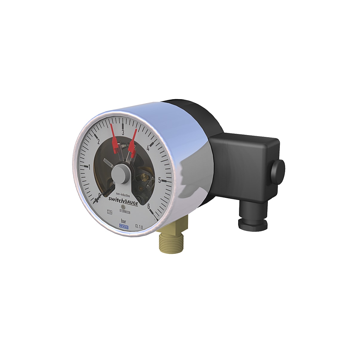 Armatec Tryckmätare 0-6 Bar Dubbla Larm - Röd Varningsvisa - RSK 5546139