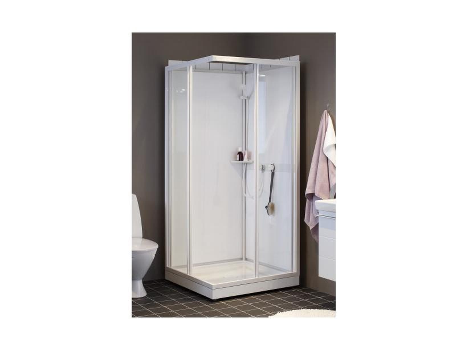 Contura Shower Duschkar 70x90 cm Vit Emalj - EN 14428 - RSK 7394338