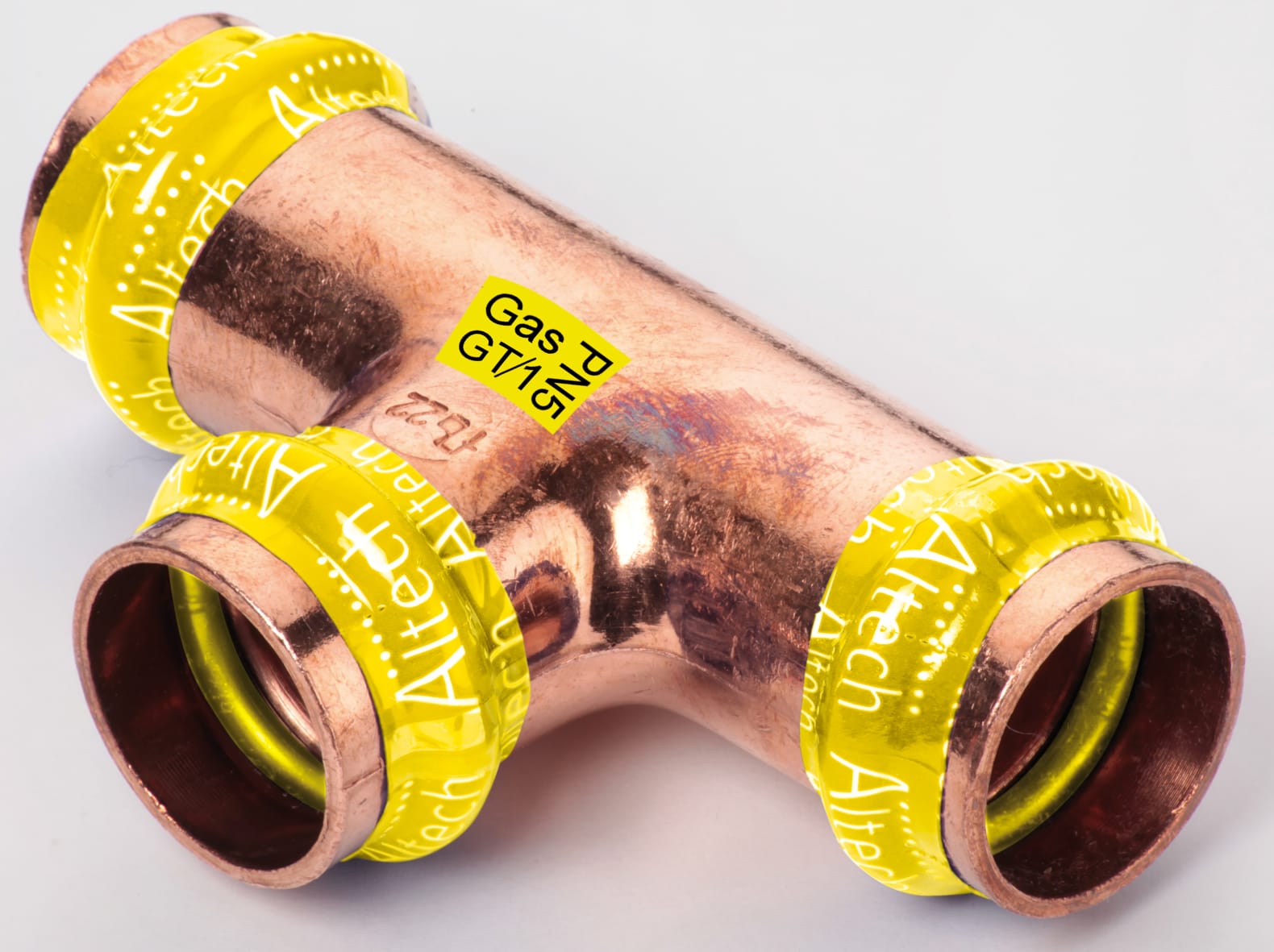 Altech Press CU Gas T-Rör 12mm 3-Muff - För Gasinstallation - RSK 1760150