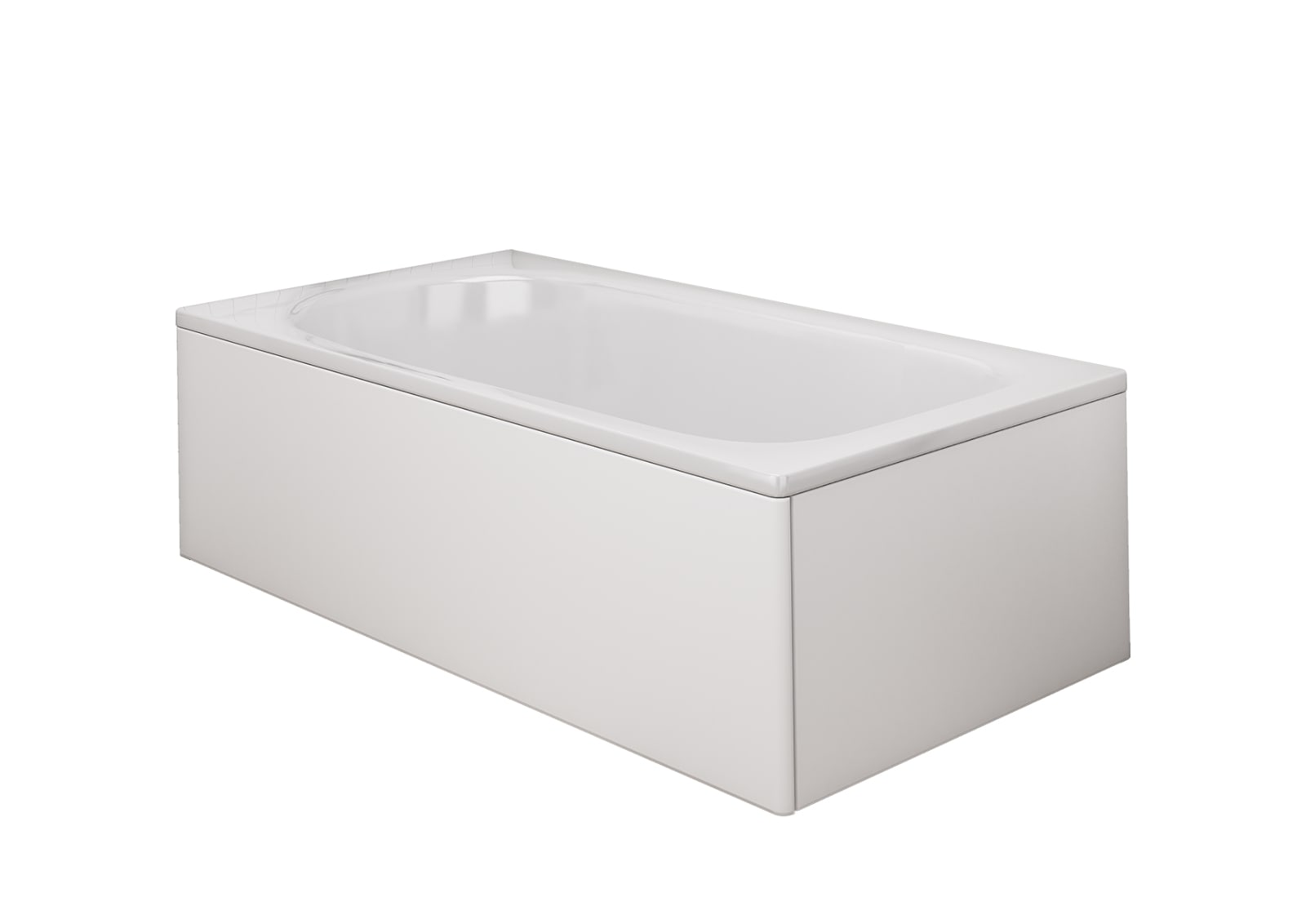 Ifö Caribia Sidopanel 653 - Fristående Badkarsfrontpanel i Vit Galvad Plåt, 720x425x35mm, RSK 7327154 - Svensktillverkad Badkarsblandare, Duschblandare, Tvättställsblandare från Kvalitetsmärket Ifö Sign och Ifö Spira