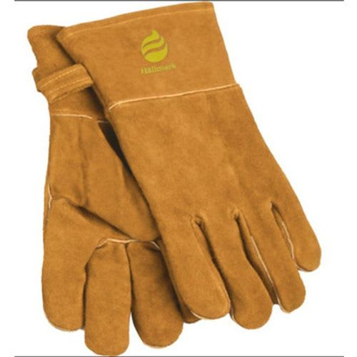 Grillhandske Medium i läder med bomullsfoder, säljs som par