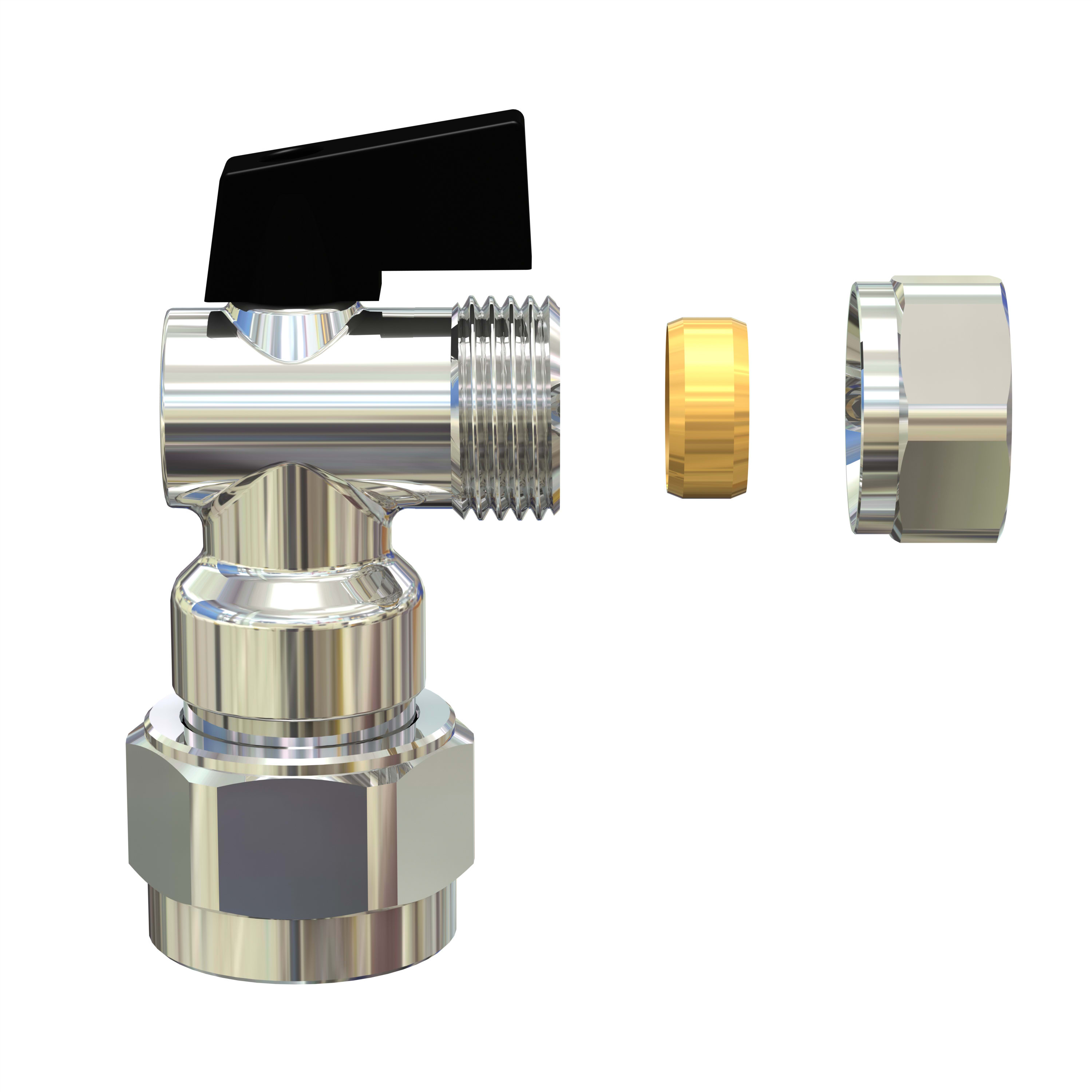 NoTap 137800S Ventiler Vinkel Mässing Förkromad - G15/G20 - RSK 5085600