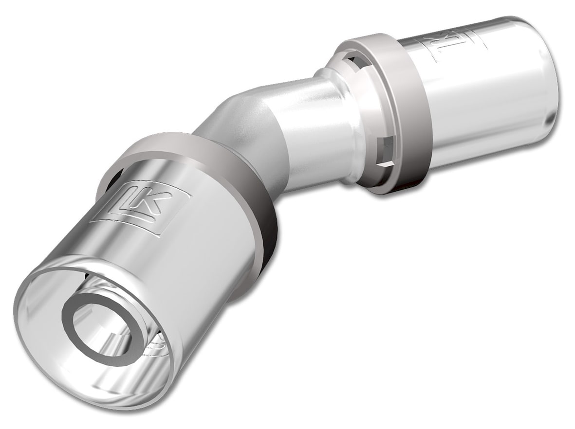 LK Vinkelkoppling 45° Mässing - PressPex Anslutning - RSK 1874208