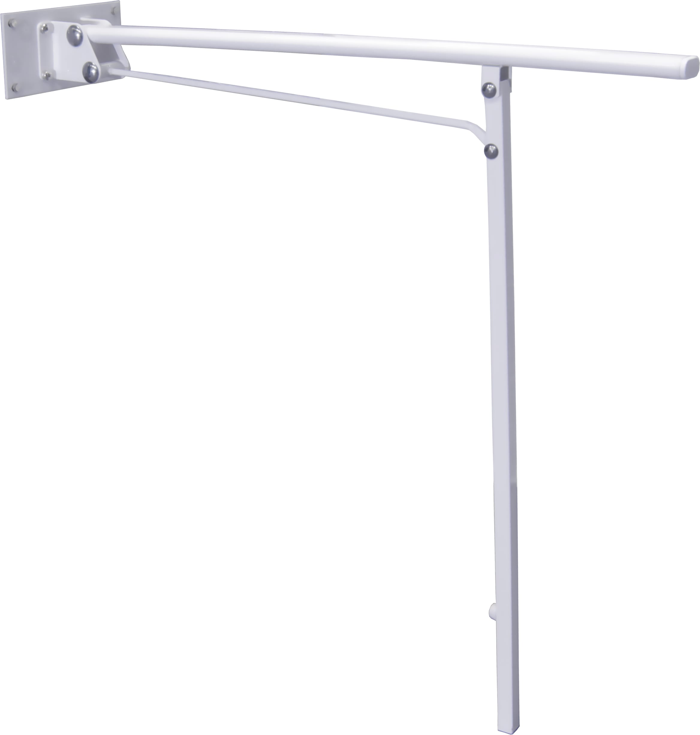 REBASE 14000 Toalettarmstöd Uppfällbart Vit Stödben - RSK 7975370