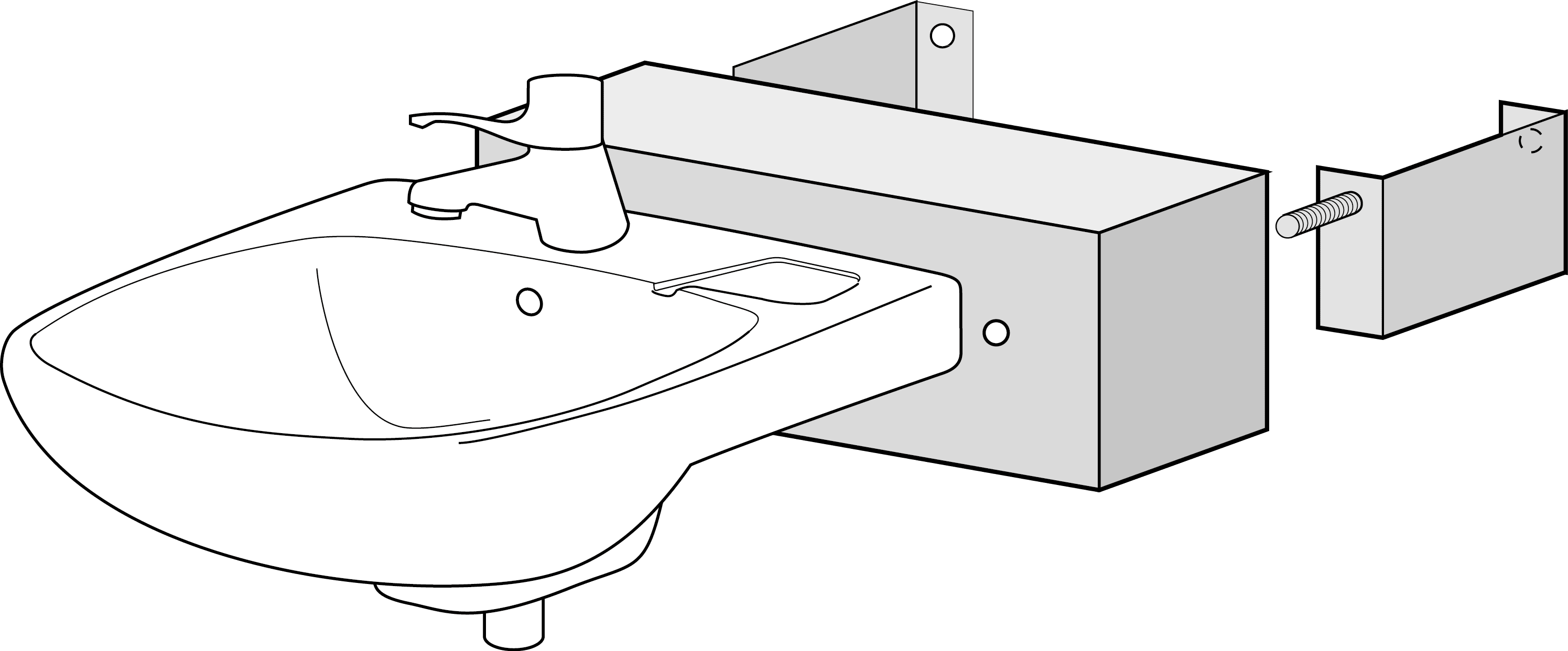 REBASE Vägghylla 600x200x217mm Vit - Förvaringslösning - RSK 7972501
