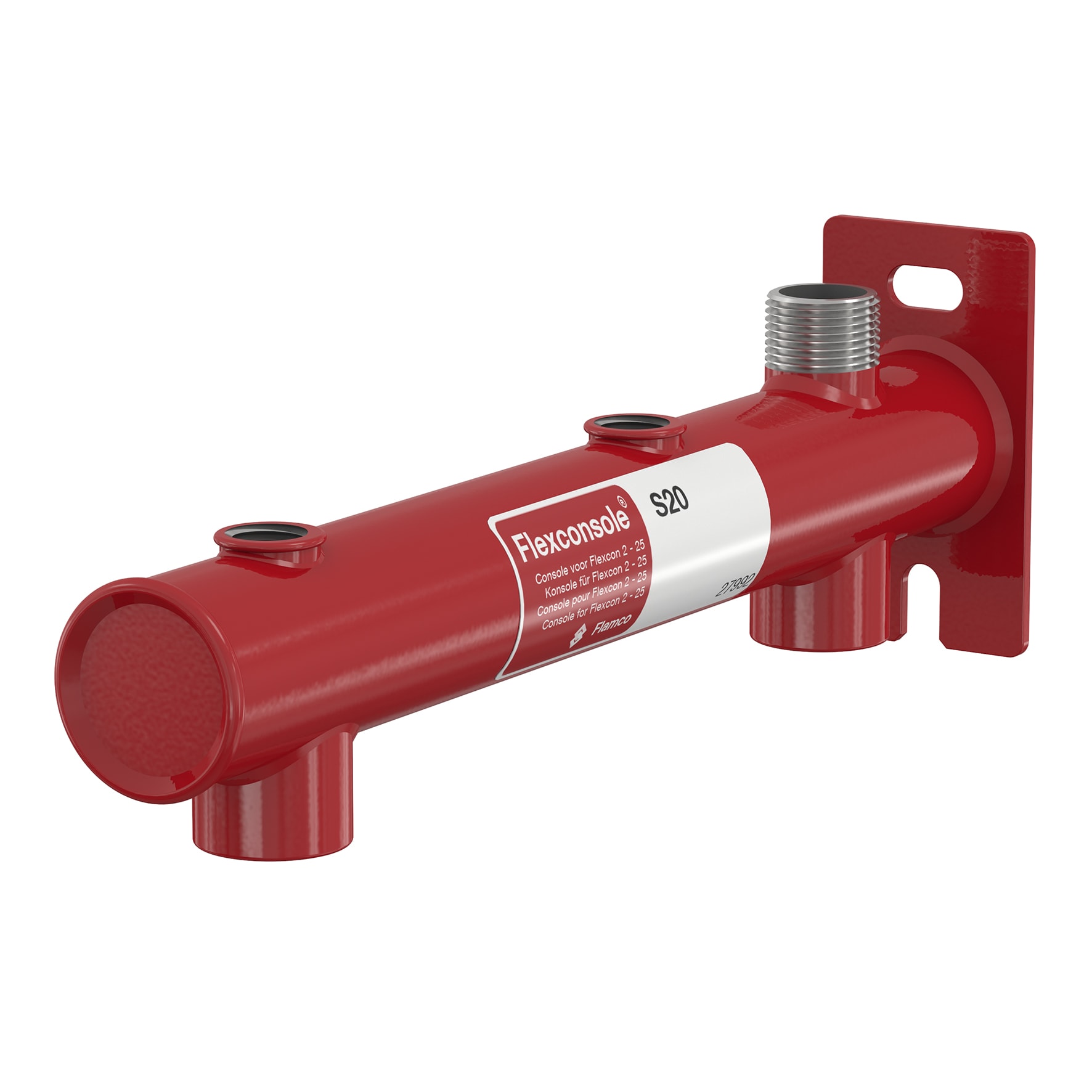 Flamco Samlingsrör DN20 305mm Röd - Väggfäste - RSK 5531593