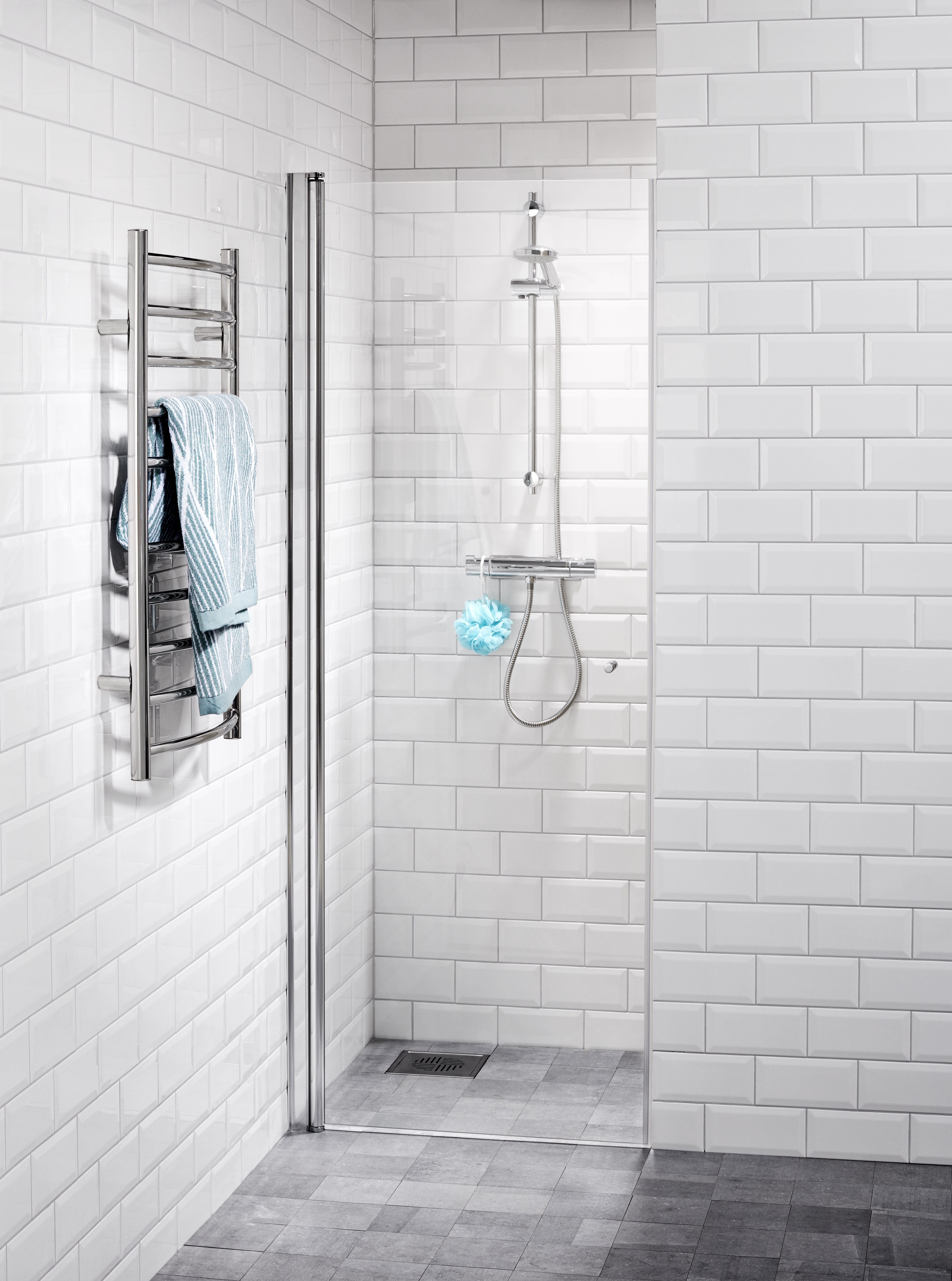 Alterna Picto 100 Duschdörr Klarglas 6mm - Vändbar Design - RSK 7391149