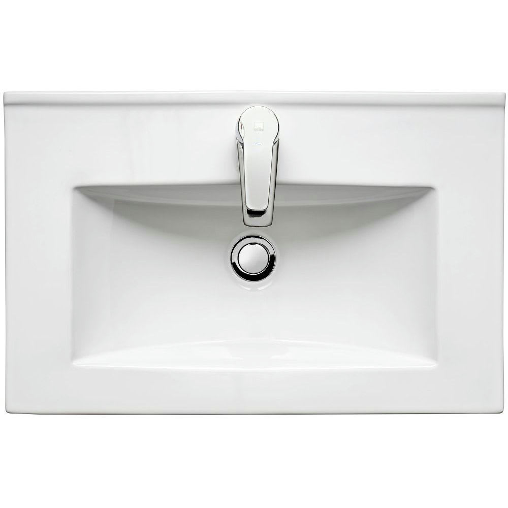 Alterna Ariella 60 Kompakt - Vit Porslin Tvättställ | Badrum | RSK 7780648