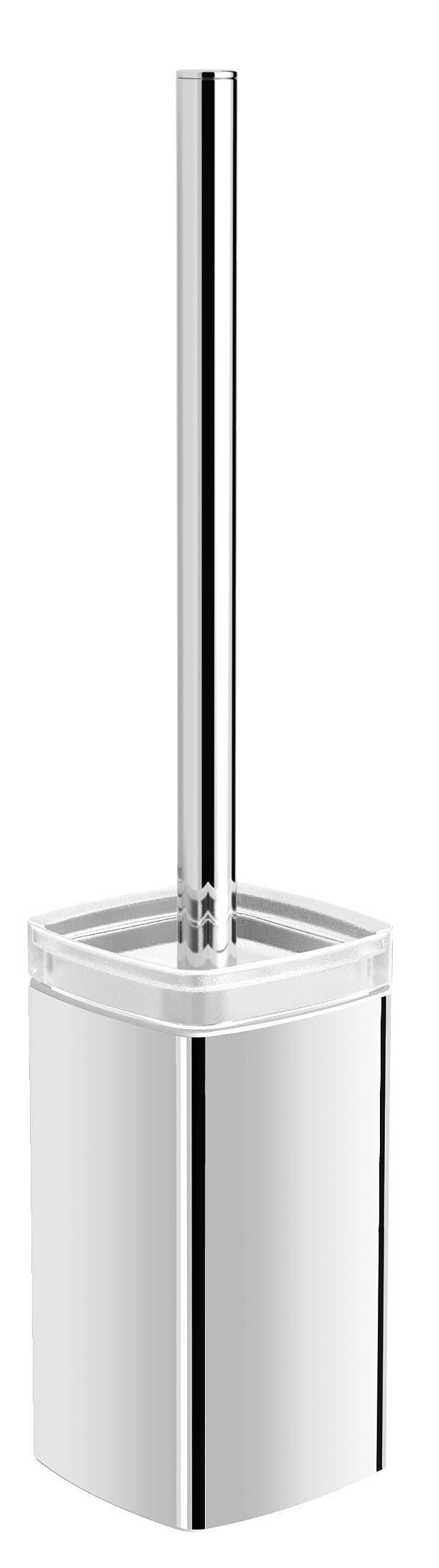 Alterna S-Line WC-borste - Förkromad mässing med frostglas, B100xD100xH520 mm
