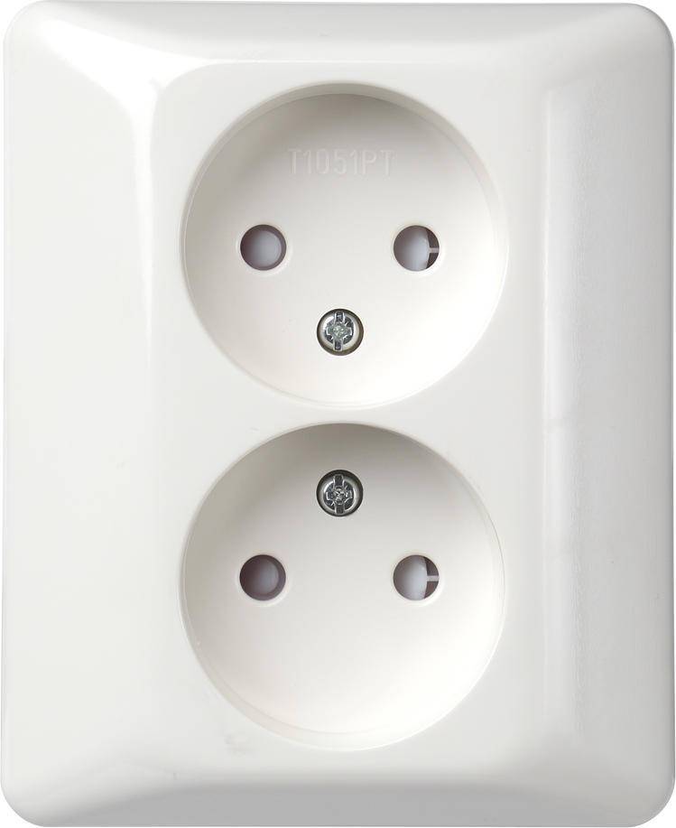 CARAT VÄGGUTTAG INF ELKO 2-V OJORD UK - Jordad | Vägguttag 2-vägs | Art.no. 332428