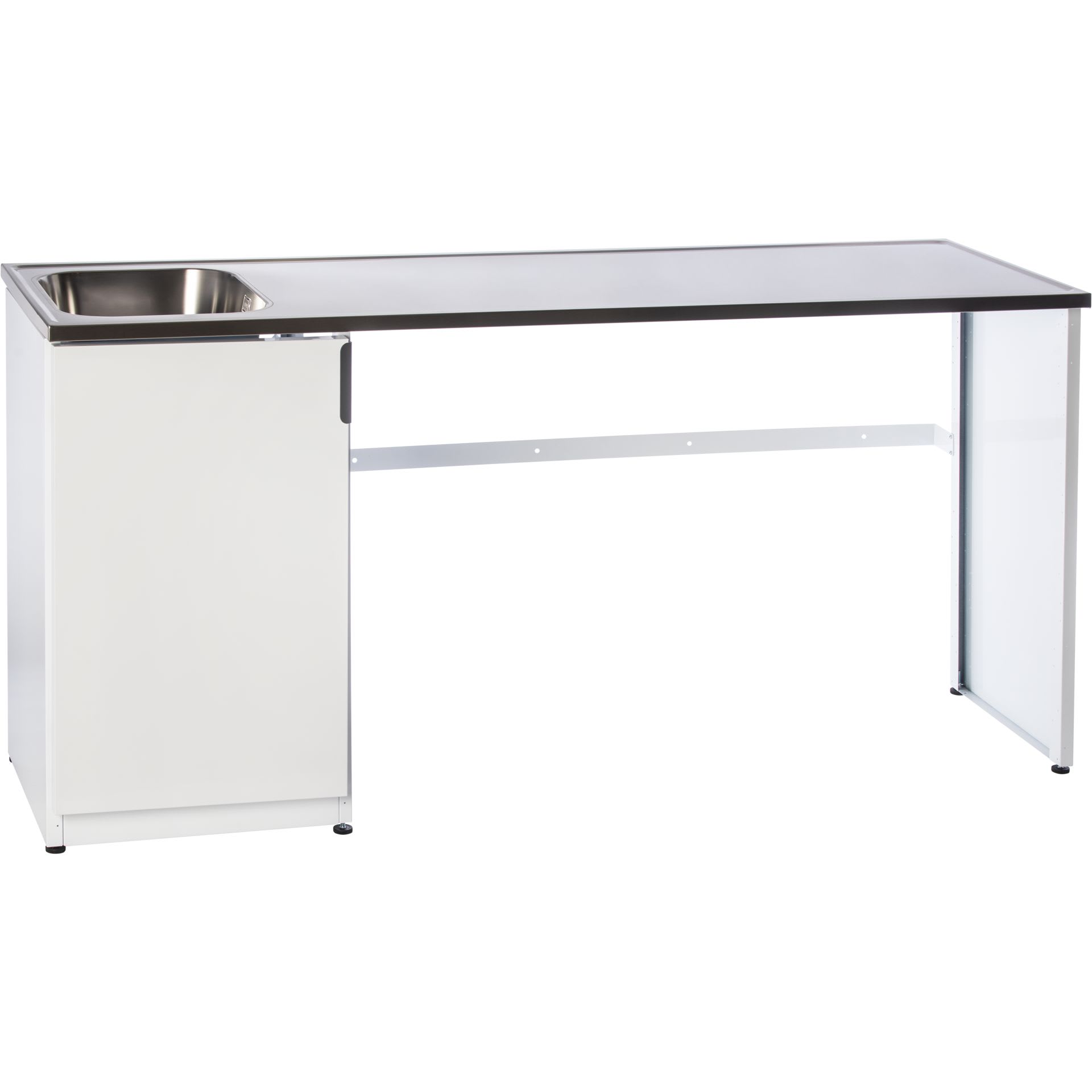 TVÄTTBÄNK 1800 HALV ÖPPEN VIT VÄNSTER NIMO
med Plats för Tvättmaskin och Torktumlare