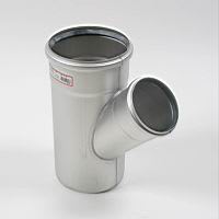 BLÜCHER EuroPipe Grenrör RFR 160x110mm x 45° - Muffat avlopp, rostfritt stål