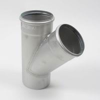 EuroPipe grenrör syraf 110mm x 45° med muff och slätända, Blücher