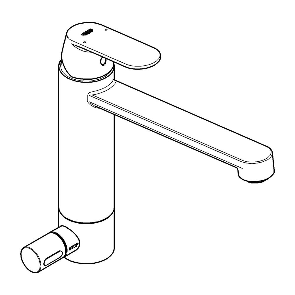 Grohe Eurosmart Kran 140° 1-grepps Krom Mässing - RSK 8356698