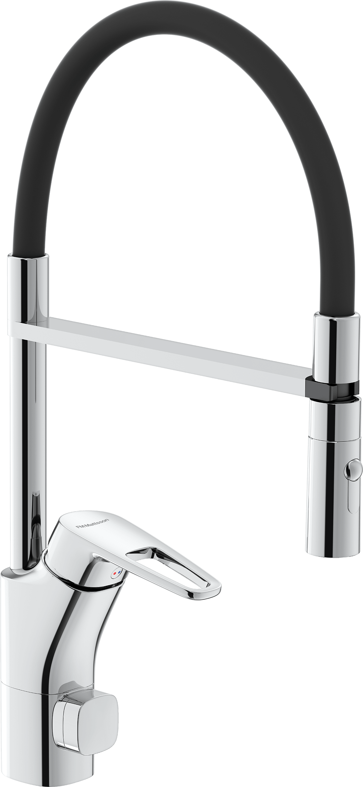 FM Mattsson Siljan Flexi 1-grepps köksblandare med kallstart och temperaturspärr