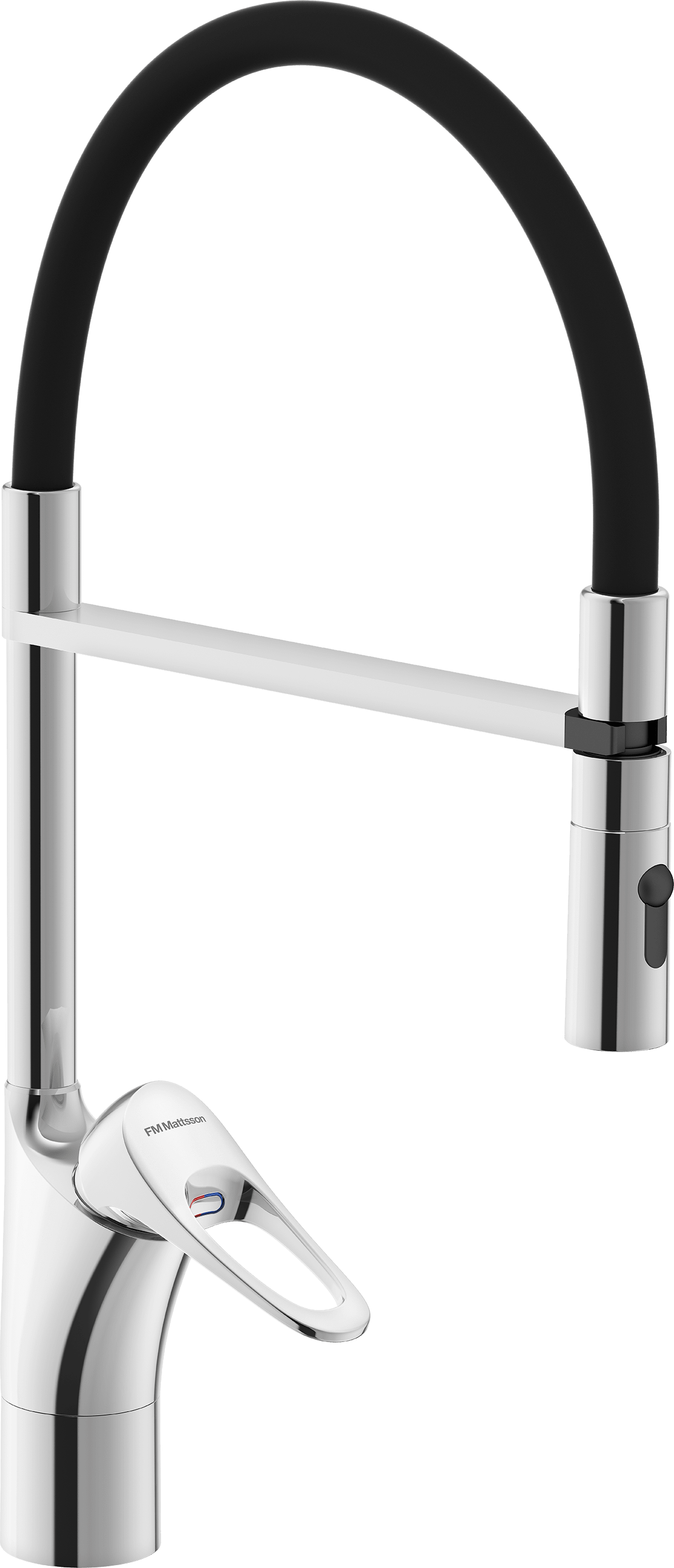FM Mattsson 9000XE Flexi Köksblandare med löstagbar handdusch, Krom