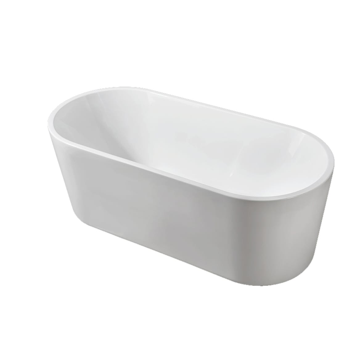 Alterna Ovale Badkar 1650 mm Vit - Fristående med Justerbara Ben